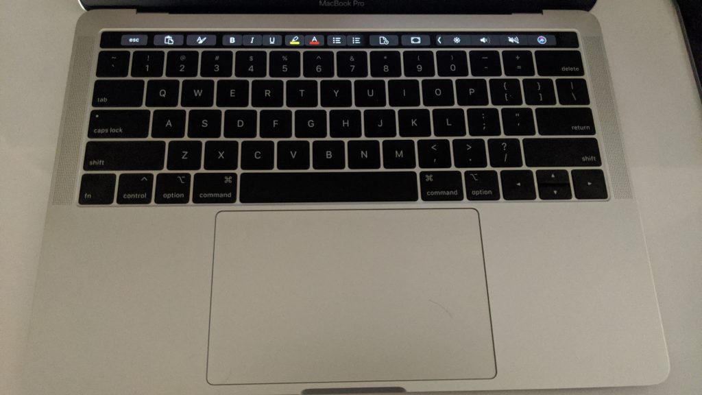 outlook for mac macbook pro touchbar